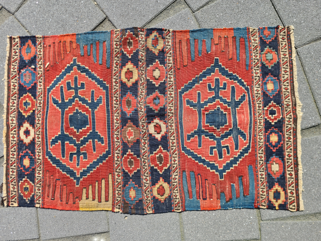 Antique shahsavan mafrash panel kilim from Northwest Persia or Azerbaijan. Natural color. 80x50cm

Please contact me only directly:

goekay.sargin@yahoo.de                