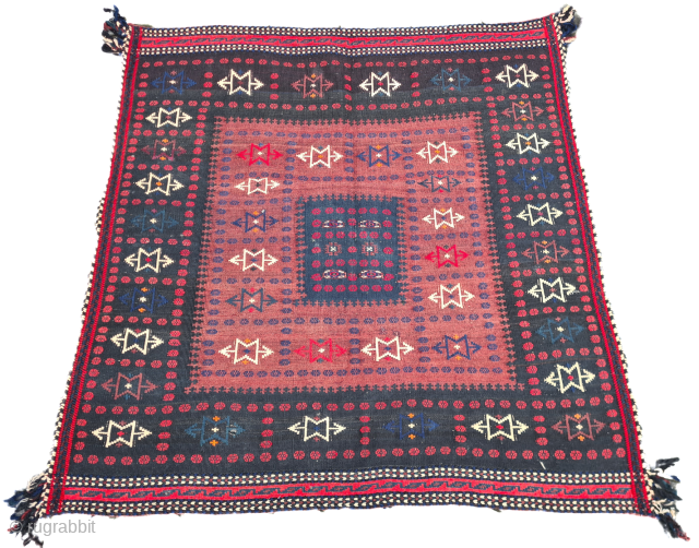 Afshar rukorsi sofreh sumakh kilim
~127x127cm
Minimal wear (see photos) 

Please contact me only directly: 

goekay.sargin@yahoo.de                   