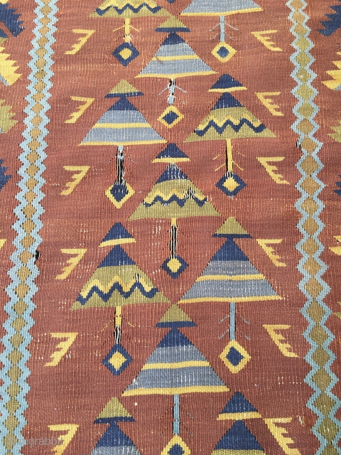 Balkan Manastir Kilim 19th Century Size 123x61 cm                         