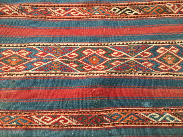 Anatolian 19th Century Bergama Kilim Chuwall (Sack) Size 94x67 cm                       