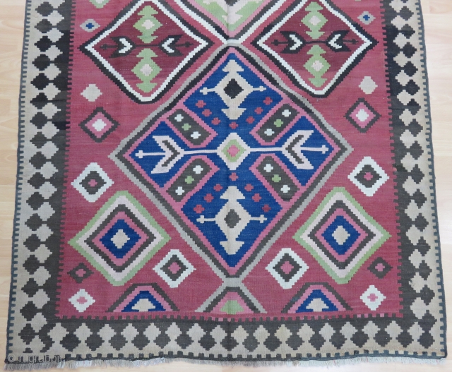 Caucasian Karabagh Kilim Size 158x300 cm / 5'2''x9'9''                         