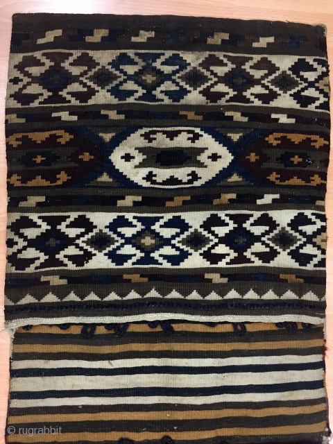 Antique Caucasian Zakatala Saddle Bag (Heybe) Size 59x136 cm / 1'9''x4'5''                      