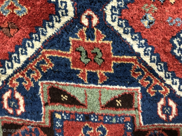 Anatolian Kurdish Rug 19 Century Good Condition And Wonderful Colors Size 113x250 cm / 3'8'' x 8'3''                