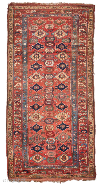 Antique North West Kurdish 3’.9” * 7’.9”
Wool on Wool. Even low and some areas of moth                 