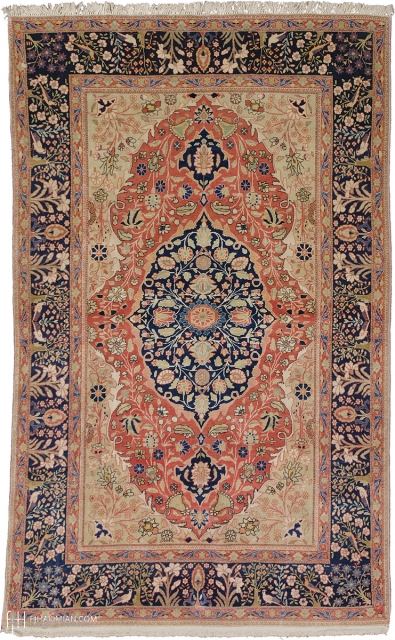 Antique Persian Mohtasham Kashan Rug
Persia ca. 1880
6'7" x 4'2" (201 x 127 cm)
FJ Hakimian Reference #11073                 