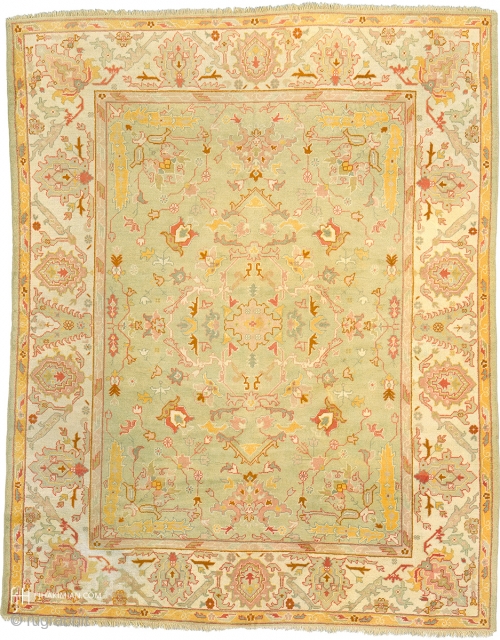 Antique Turkish Oushak Rug
Turkey ca.1900
11'0" x 8'7" (336 x 262 cm)
FJ Hakimian Reference #04137

                   