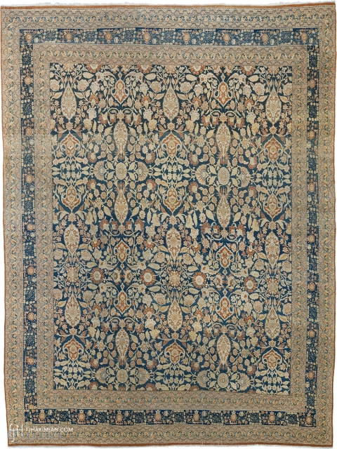 Antique Persian Tabriz Rug
Persia ca.1890
12'4" x 9'2" (376 x 280 cm)
FJ Hakimian Reference #07163
                   