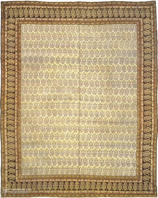 Antique Persian Tabriz Rug
Persia ca.1900
13'0" x 10'2" (397 x 310 cm)
FJ Hakimian Reference #07007

                   