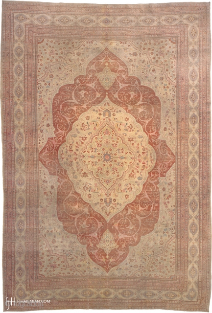 Antique Persian Tabriz Rug
Persia ca.1880
13'1" x 8'9" (399 x 267 cm)
FJ Hakimian Reference #07086
                   