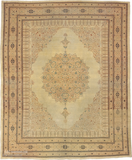 Antique Persian Tabriz Rug
Persia ca.1890
13'6" x 10'11" (412 x 333 cm)
FJ Hakimian Reference #07116
                   