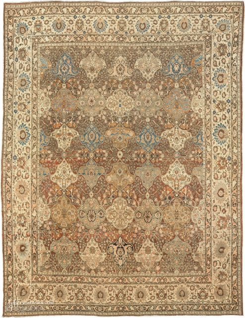 Antique Persian Tabriz Rug
Persia ca.1900
13'3" x 9'11" (404 x 303 cm)
FJ Hakimian Reference #07124
                   