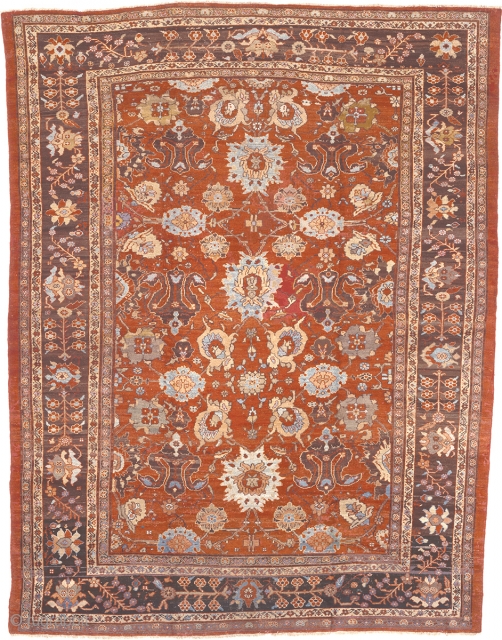 Antique Persian Sultanabad Rug
Persia ca.1890
13'10" x 10'6" (422 x 320 cm)
FJ Hakimian Reference #06059
                   