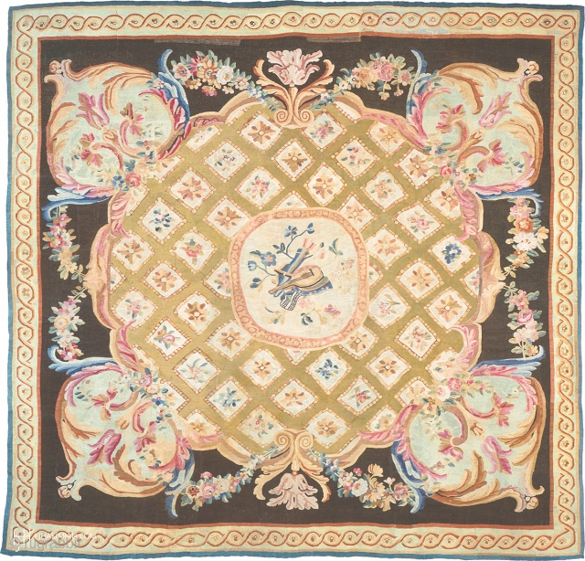 Antique France Aubusson Rug
France ca. 1760
16'1" x 15'3" (491 x 465 cm)
FJ Hakimian Reference #02760
                  