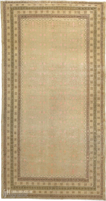 Antique Chinese Khotan Rug
China ca. 1900
16'3" x 8'6" (496 x 259 cm)
FJ Hakimian Reference #08069
                  