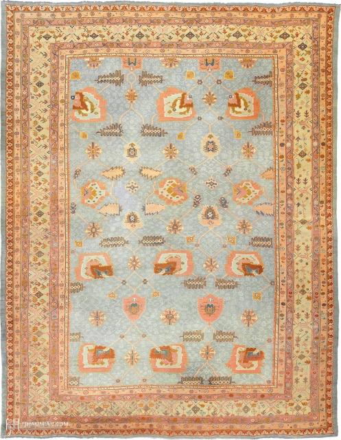 Antique Turkish Oushak Rug
Turkey ca. 1890
16'6" x 13'0" (504 x 397 cm)
FJ Hakimian Reference #04153
                  