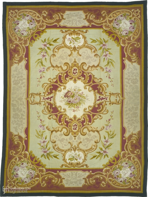 Antique French Aubusson Rug
France ca. 1850
17'8" x 13'2" (539 x 402 cm)
FJ Hakimian Reference #02208
                  