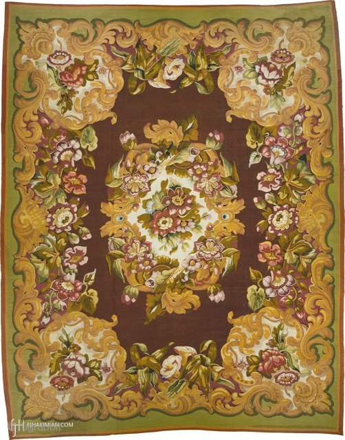 Antique French Aubusson Rug
France ca. 1850
17'10" x 13'8" (544 x 417 cm)
FJ Hakimian Reference #02081
                  