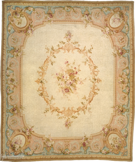 Antique French Aubusson Rug
France ca.1870
19'0" x 15'6" (580 x 473 cm)
FJ Hakimian Reference #02062
                   