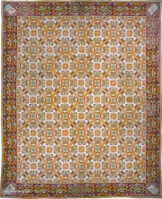 Antique France Needlepoint Rug
France ca.1880
19'2" x 15'5" (585 x 471 cm)
FJ Hakimian Reference #02562

                   