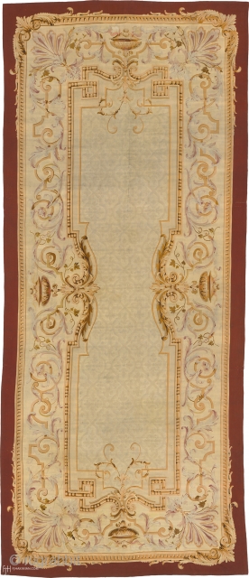 Antique French Aubusson Rug
France ca.1890
22'11" x 9'9" (699 x 298 cm)
FJ Hakimian Reference #02448
                   