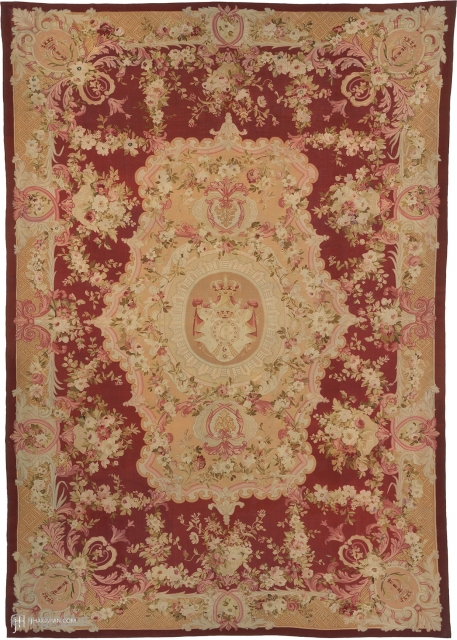 Antique French Aubusson Rug
France ca.1870
28'6" x 19'8" (870 x 600 cm)
FJ Hakimian Reference #02082
                   