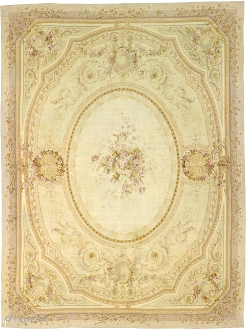 Antique French Aubusson Rug
France ca.1860
21'1" x 15'6" (643 x 473 cm)
FJ Hakimian Reference #02086
                   