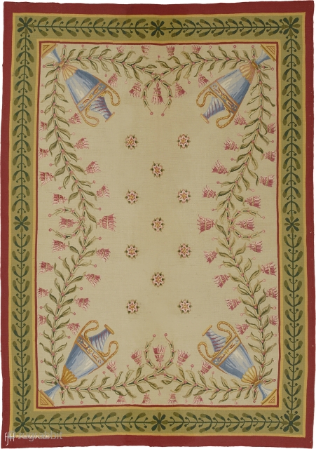 Antique French Aubusson Rug
France ca.1920
7'9" x 5'6" (237 x 168 cm)
FJ Hakimian Reference #02105
                   