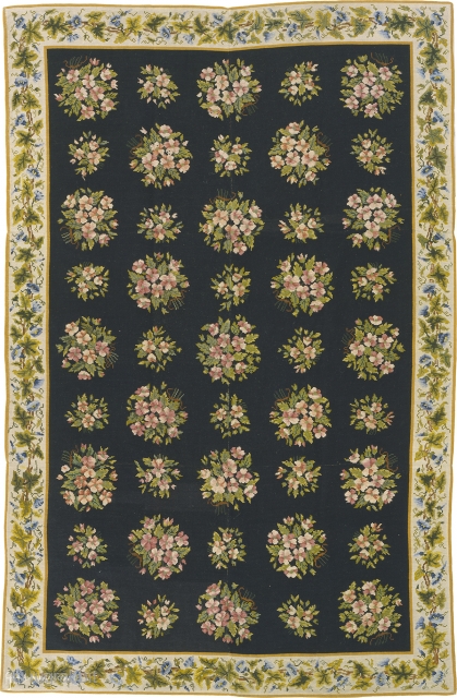 Antique French Needlepoint Rug
France ca.1890
8'10" x 5'10" (270 x 178 cm)
FJ Hakimian Reference #02147

                   