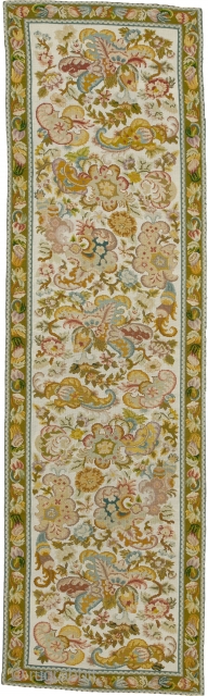 Antique French Needlepoint Rug
France ca. 1900
7'11" x 2'4" (242 x 71 cm)
FJ Hakimian Reference #02172

                  