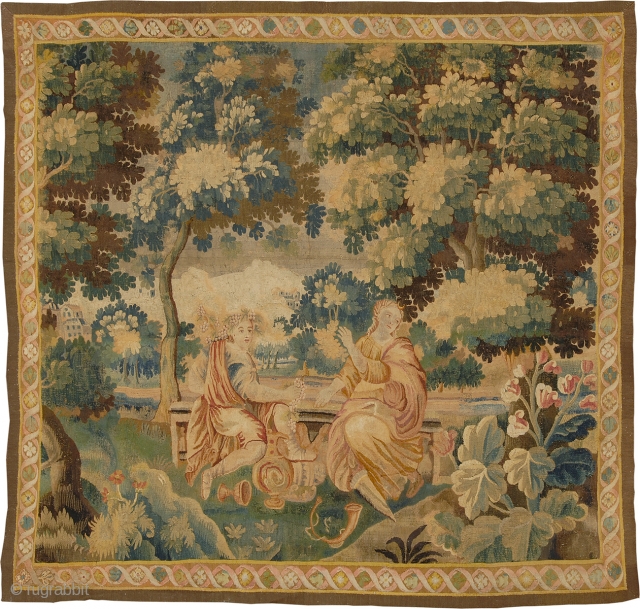 Antique French Tapestry
France 18th Century
6'5" x 6'3" (196 x 191 cm)
FJ Hakimian Reference #02198

                   