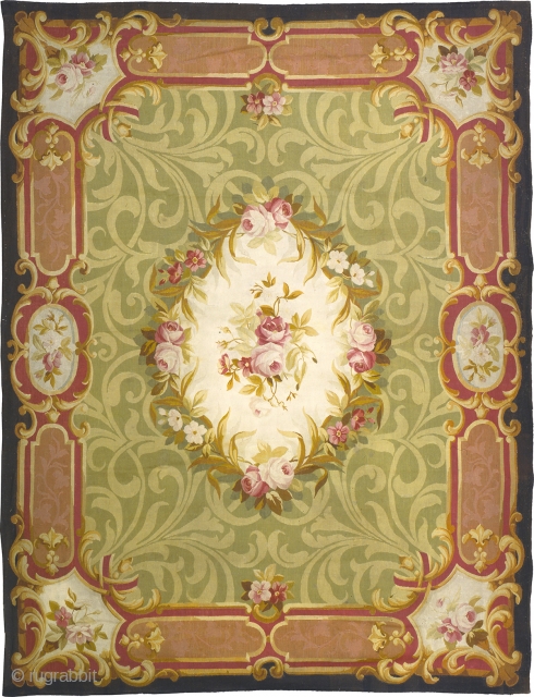 Antique French Aubusson Rug
France ca. 1860
11'5" x 8'9" (348 x 267 cm)
FJ Hakimian Reference #02551
                  