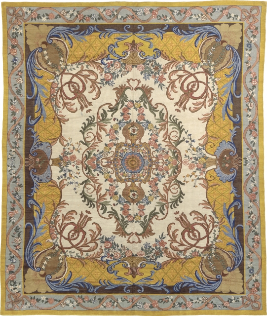 Antique French Savonnerie Rug
France ca. 1910
21'0" x 16'6" (641 x 504 cm)
FJ Hakimian Reference #03048
                  