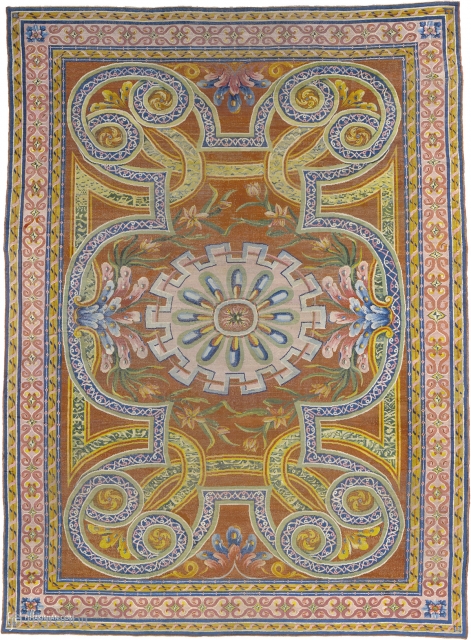 Antique Spanish Cuenca Rug
Spain ca.1790
25'6" x 18'7" (778 x 567 cm)
FJ Hakimian Reference #03224
                   