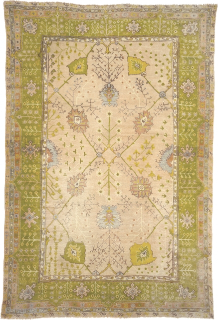 Antique Turkish Oushak Rug
Turkey ca.1900
17'5" x 11'8" (532 x 356 cm)
FJ Hakimian Reference #04116
                   