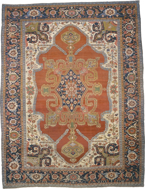 Antique Persian Serapi Rug
Persia ca.1890
18'6" x 14'1" (565 x 430 cm)
FJ Hakimian Reference #05060
                   