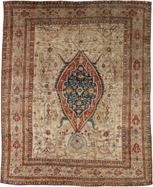 Antique Persian Heriz Silk Rug
Persia ca.1875
12'0" x 9'10" (366 x 300 cm)
FJ Hakimian Reference #05067
                  