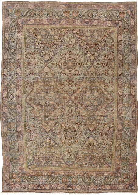 Antique Laver Kerman Rug
Persia ca.1890
20'4" x 14'7" (620 x 445 cm)
FJ Hakimian Reference #10139
                   