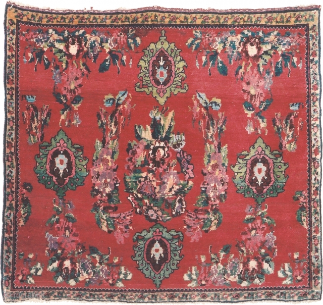 Antique Bijar Rug
Persia ca.1890
2'6" x 2'3" (76 x 69 cm)
FJ Hakimian Reference #11118
                    