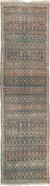 Antique Indian Agra Rug
North India ca.1890
19'2" x 5'3" (585 x 160 cm)
FJ Hakimian Reference #12067
                  