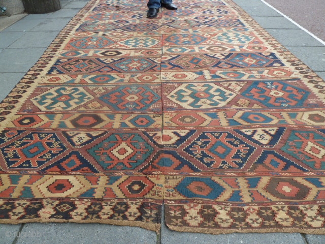 Antique Shassavan Kilim. Good condition. Size 87 x 321 / 87 x 340 Cm                   