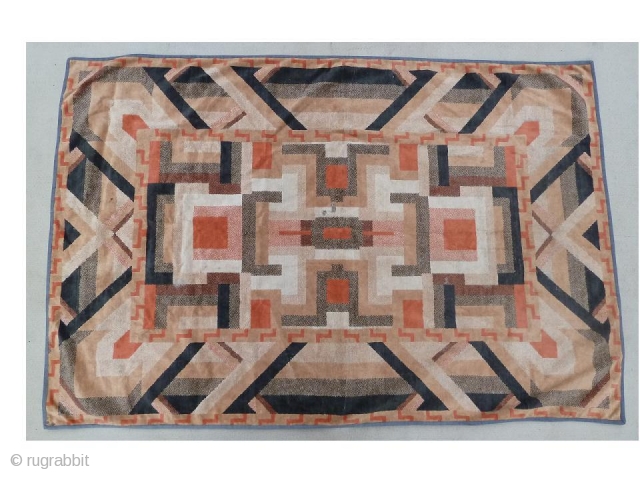 Amsterdam school, Art deco textile, Early 1900's. 1 small damage in the centre shown in the pictures. The textile has an almost quilt like design feel to it.     