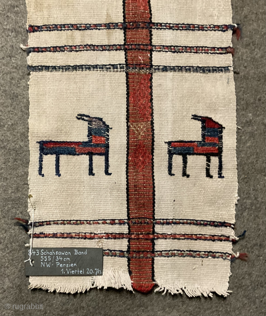 Shasavan tent band, complete and in good condition, good colours, 555x34 cm, ca. 1920s, from a friend's collection. Contact me via FrankMartinDiehr@skymail.de           