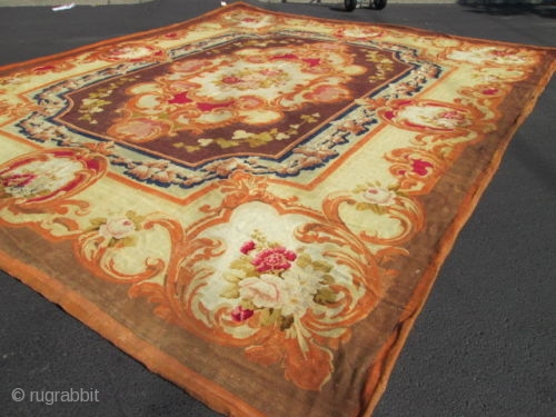 18th Century A Napoleon lll Aubusson Carpet France.

size 13'3''x16'2''. very good condition.                     