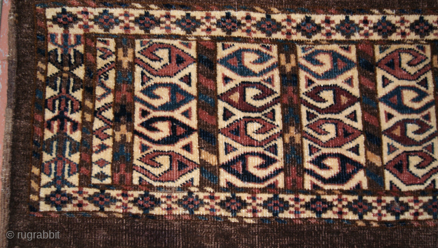 circa 1870 yomud mafrash good condition nice design.
size 15x36                        