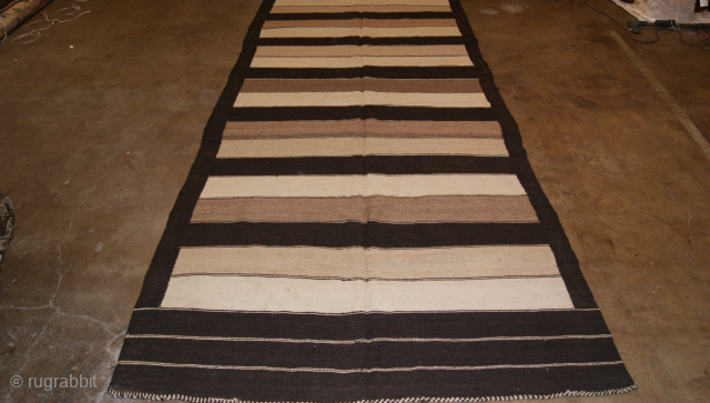 Hazara Kilim from Centural Afghanistan 1940 All Natural Dye Size 156x396.                      