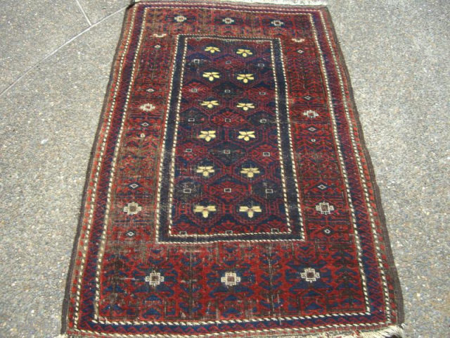 Baluch rug circa 1900 3x5.6                            