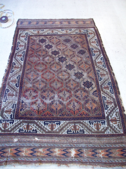 Nice Baluch rug...6'2 by 3'7 ft...Very attractive skirts...                         