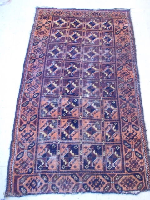 Pretty colors and nice Baluch rug...5 by 2'10 ft                        