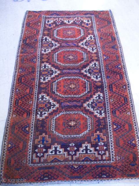 Baluch rug...5'3 by 3 ft...Pretty colors,attractive design...                          