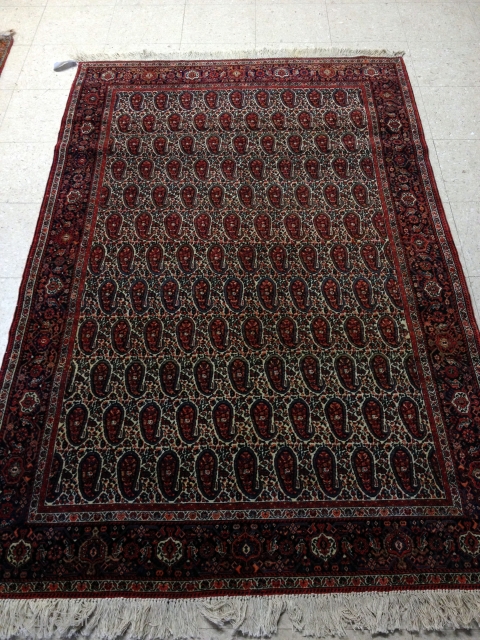 ANTIQUE PERSIAN FERAGHAN RUG
FROM 1880-1890'S
PERFECT CONDITION
ENDS,SIDES AND FIELD -ALL ORIGINAL-
NO WEAR,NO TOUCH UP,NO OLD-NEW REPAIRS
                  